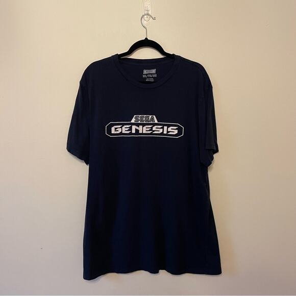 American Eagle Outfitters Other - AEO Sega Genesis XXL Tailgate short sleeve t-shirt blue white casual video game
